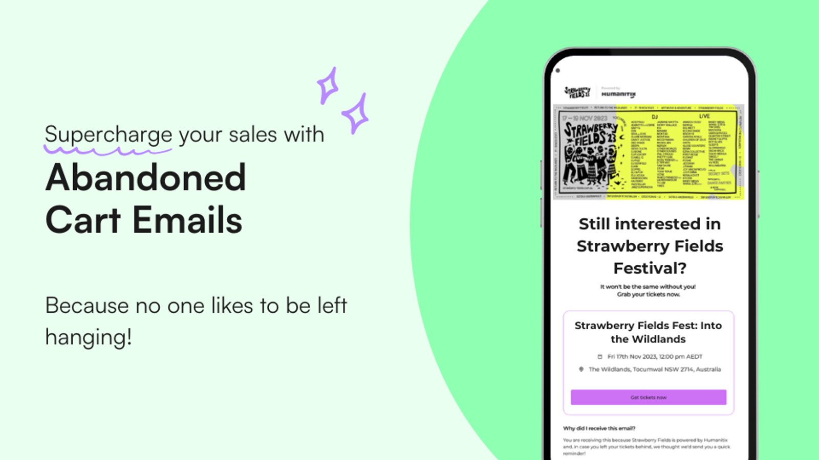 Supercharge your sales with Humanitix's Abandoned Cart Emails